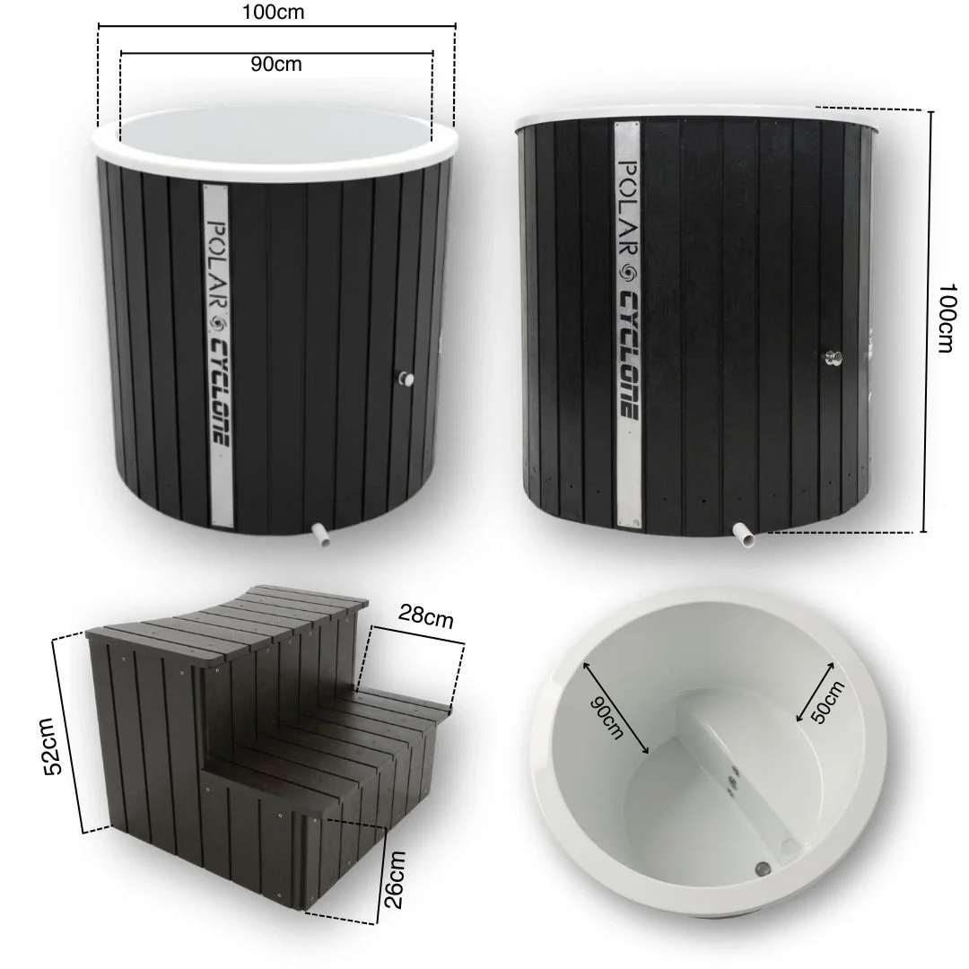 Polar Cyclone - Wood Ice Bath (Black) - Image 3