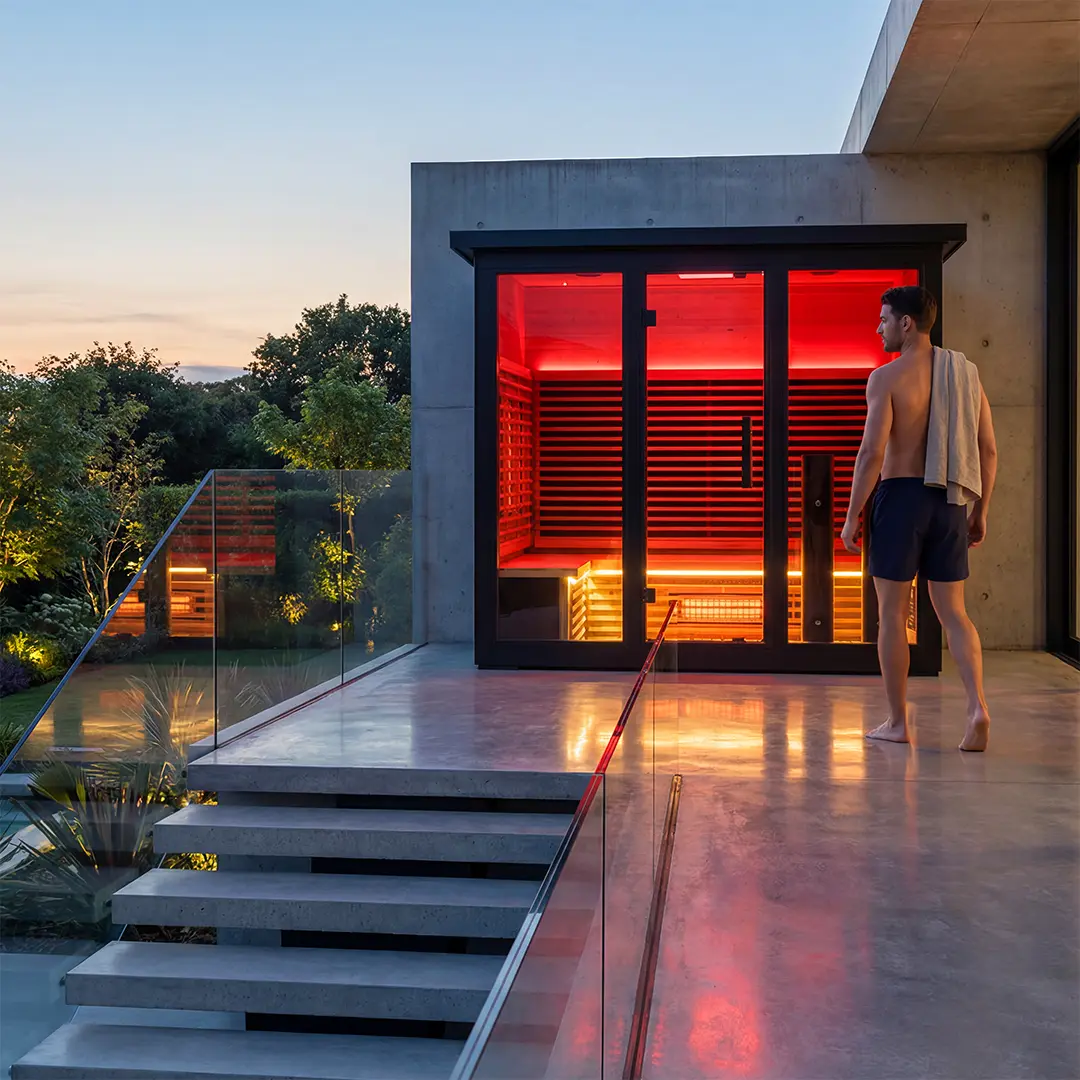 Polar Eclipse 5 Person Outdoor Infrared Sauna - Image 4