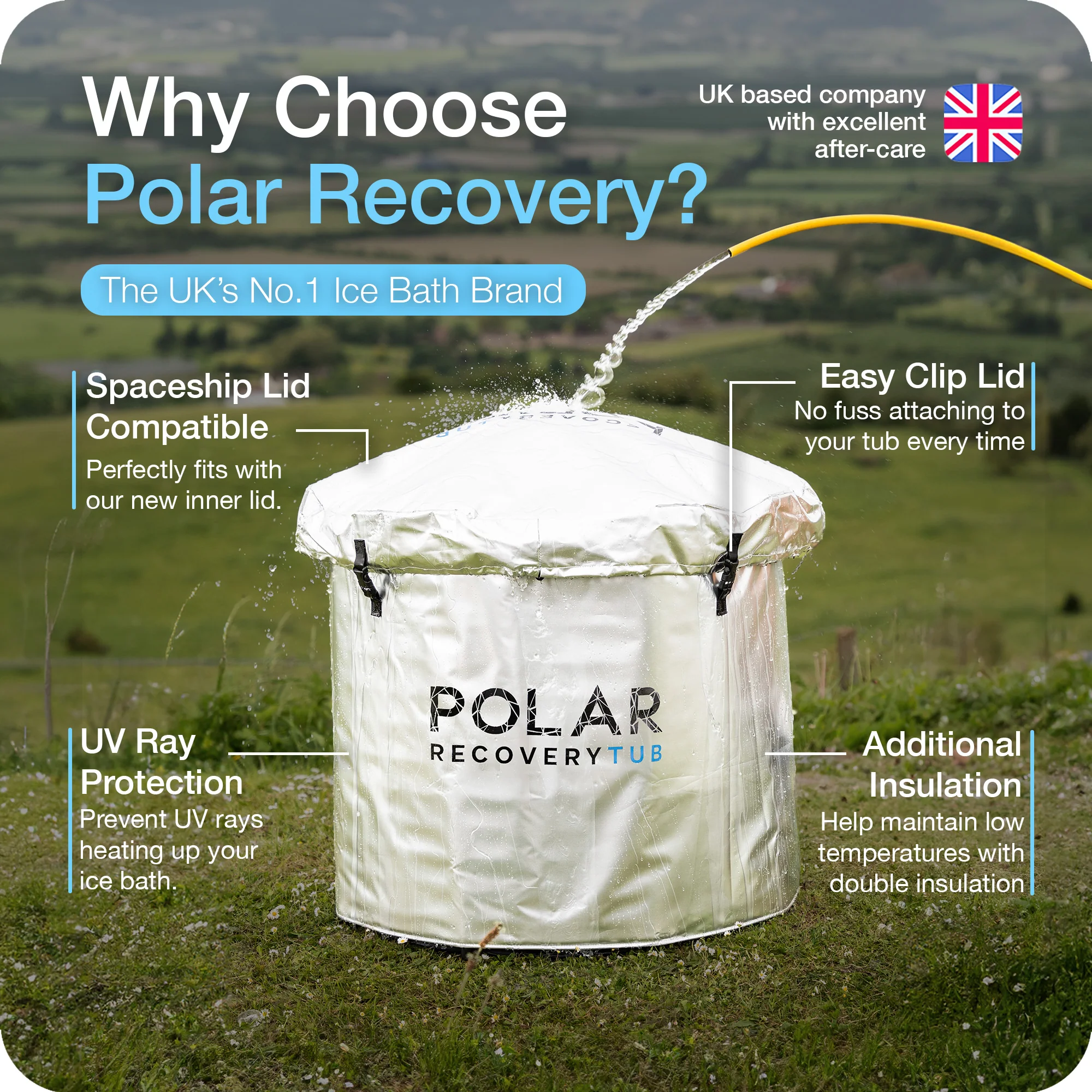 Round Polar Recovery™ Ice Bath Spaceship Cover - Image 3