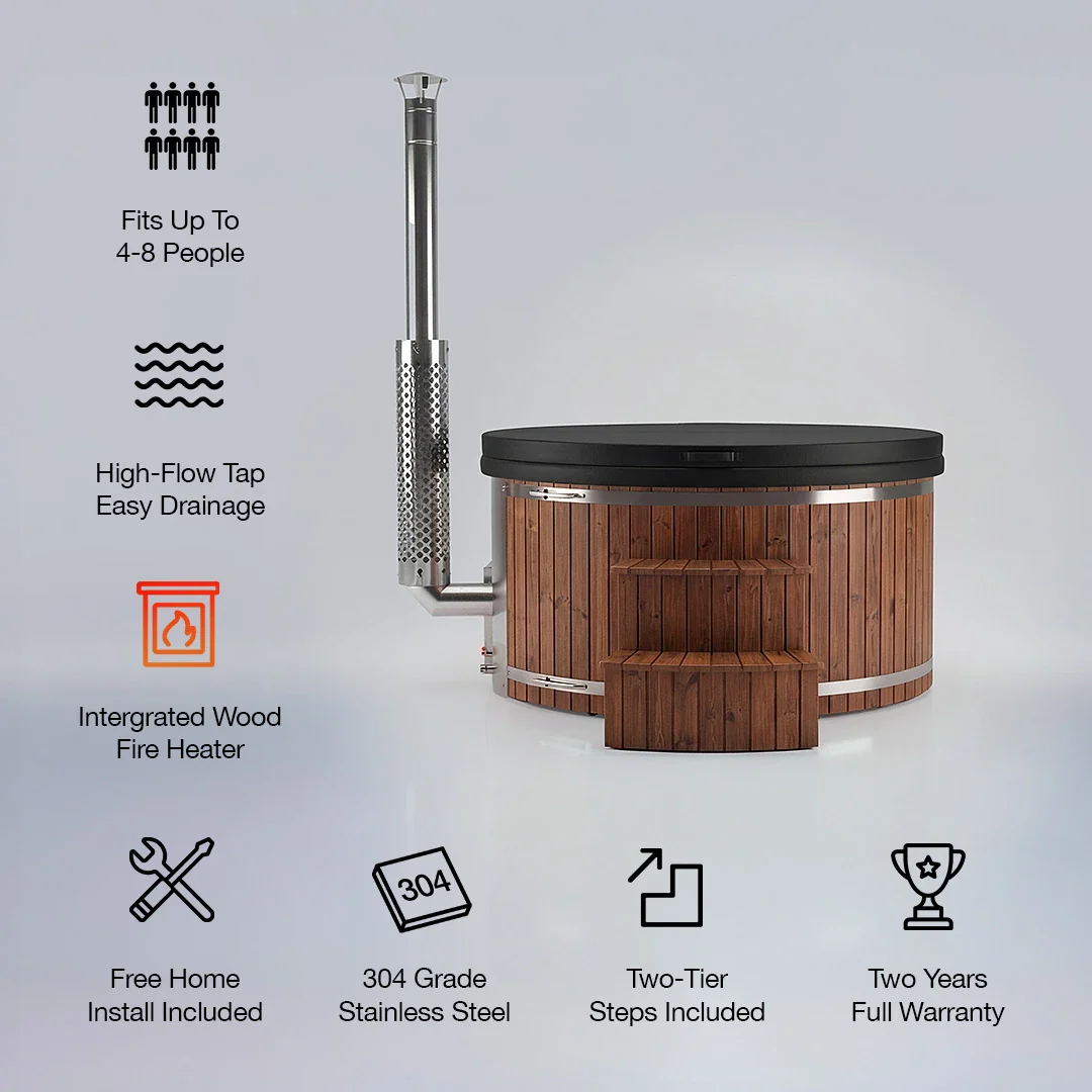 Polar Royal - Round Wood Fired Hot Tub - Image 7
